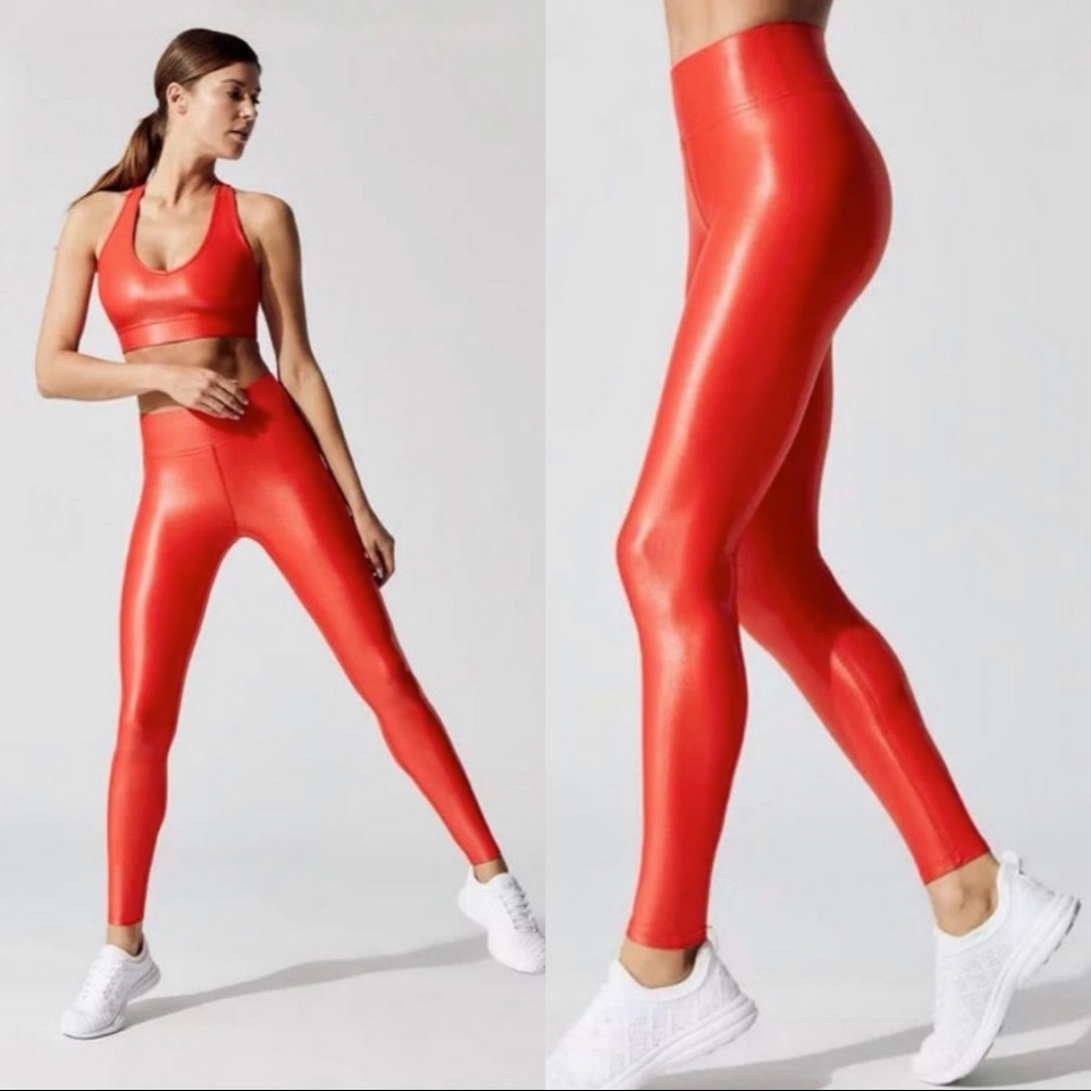 Carbon 38 Ultra Red Shine Takara Leggings Large